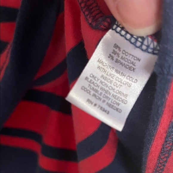 XL | Cynthia Rowley Striped Pink and Navy Top - Picture 3 of 6